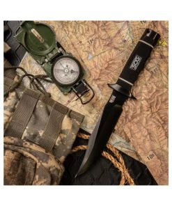 SOG Survival Knives And Multi-tools Tech Bowie Fixed Plain Blade Knife– S10B-K
