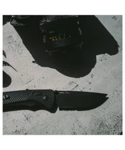 SOG Flash AT - Blackout Serrated Folding Knife - 11-18-02-57