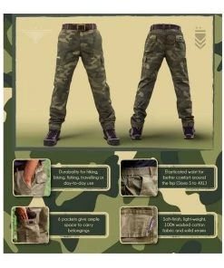 QUIPCO Ranger Camouflage Trek Cargo Pants Camping Accessories