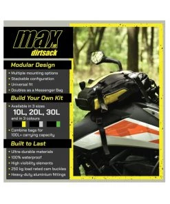 DIRTSACK Bungee Tie-downs & Luggage Max 10 - Modular Waterproof Luggage - 10L