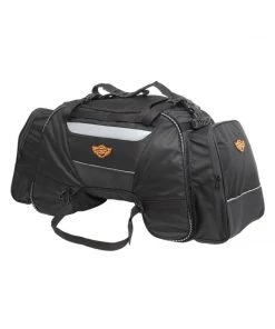 GUARDIAN GEARS Bungee Tie-downs & Luggage Rhino 70L Tail Bag With Rain Cover And Dry Bag - Black