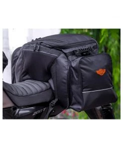 GUARDIAN GEARS Rhino 70L Tail Bag With Rain Cover - Black Bungee Tie-downs & Luggage