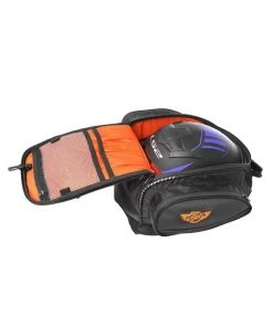 GUARDIAN GEARS Bungee Tie-downs & Luggage Jaws Magnetic 28L Tank Bag With Rain Cover - Black