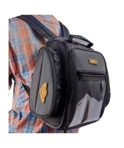 GUARDIAN GEARS Bungee Tie-downs & Luggage Jaws Magnetic 28L Tank Bag With Rain Cover - Black