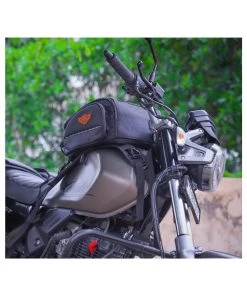 GUARDIAN GEARS Bungee Tie-downs & Luggage Shark Universal 28L Tank Bag With Rain Cover - Black