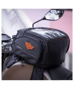 GUARDIAN GEARS Bungee Tie-downs & Luggage Jaws Magnetic 28L Tank Bag With Rain Cover - Black