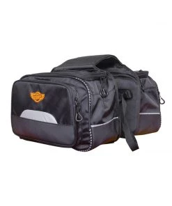 GUARDIAN GEARS Mustang 50L Saddle Bag With Rain Cover - Black