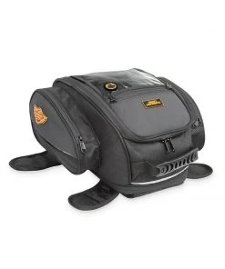 GUARDIAN GEARS Bungee Tie-downs & Luggage Jaws Magnetic 28L Tank Bag With Rain Cover - Black