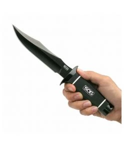 SOG Survival Knives And Multi-tools Tech Bowie Fixed Plain Blade Knife– S10B-K