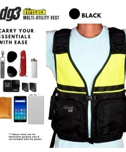 DIRTSACK DG3 Jacket - Black + Fluo Green