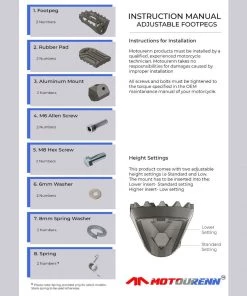 MOTOURENN Adventurist Premium Adjustable Foot Pegs Motorbiking Accessories 31 MOTOURENN Adventurist Premium Adjustable Foot Pegs Motorbiking Accessories