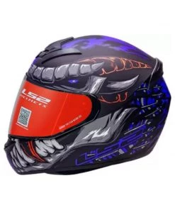 LS2 Helmets Rookie Fly Demon Motorbike Helmet - Matt - FF352