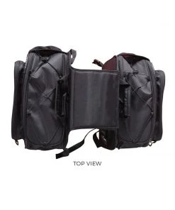 GUARDIAN GEARS Mustang 50L Saddle Bag With Rain Cover - Black