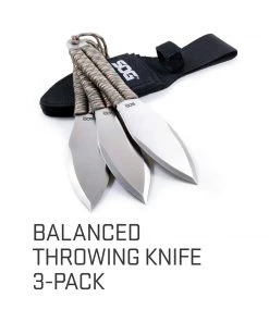 SOG Fling Throwing Knives - Set Of 3 - FX41N-CP Survival Knives And Multi-tools