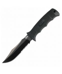 SOG SEAL Pup Elite Serrated Fixed Blade Tactical And Survival Knife – E37T-K