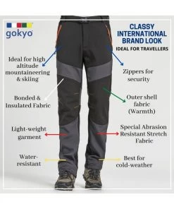 GOKYO Hiking And Trekking Pants - High Altitude And Cold Weather - Sherpa Series Adventure Travel Clothing