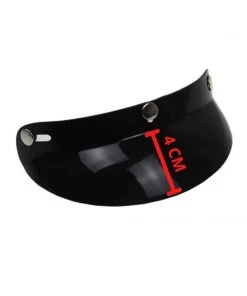 OPEN BOX BARGAINS Biker Helmets Replacement Visor Peak For Open Face Jet Helmets - Black