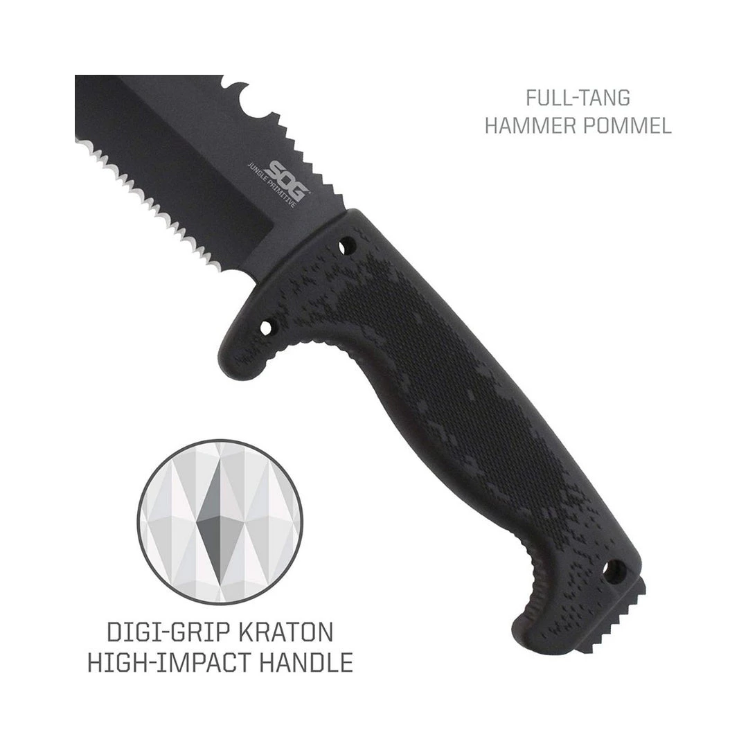 SOG Survival Knives And Multi-tools Jungle Primitive Survival Machete With Sheath - F03TN-CP 4 SOG Survival Knives And Multi-tools Jungle Primitive Survival Machete With Sheath - F03TN-CP