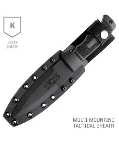 SOG SEAL Pup Elite Serrated Fixed Blade Tactical And Survival Knife – E37T-K