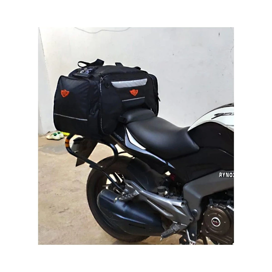 GUARDIAN GEARS Rhino Mini 50L Tail Bag With Rain Cover And Dry Bag - Black 12 GUARDIAN GEARS Rhino Mini 50L Tail Bag With Rain Cover And Dry Bag - Black