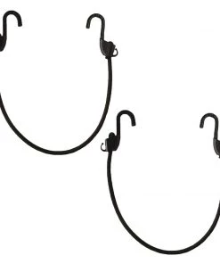 MOTOTECH Grappler Bungee Tie-Down - 24"/ 60 Cms - Black - 8mm - Pack Of 2 Bungee Tie-downs & Luggage