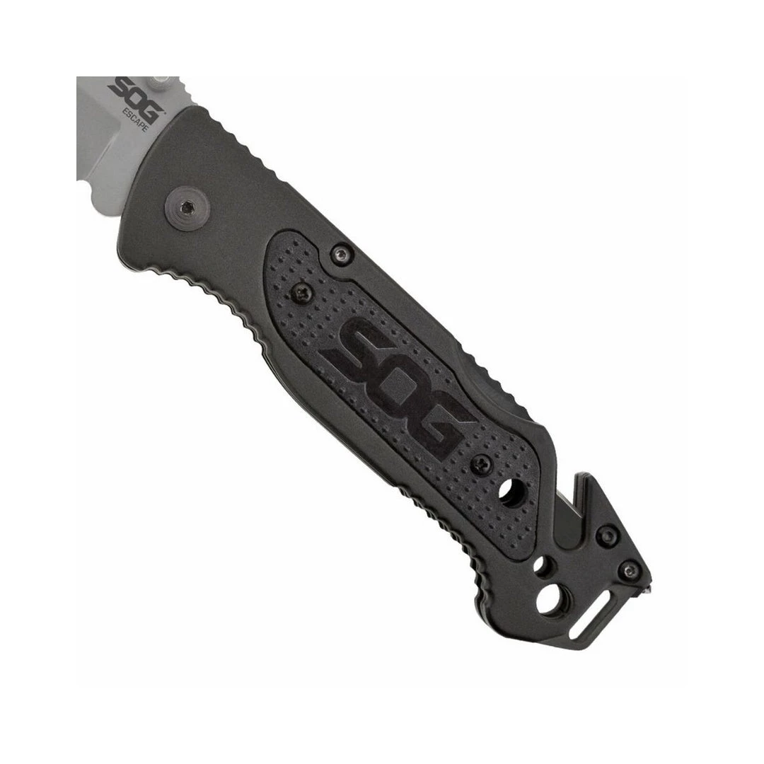 SOG Escape Clip Point - Satin Serrated Folding Knife - FF24-CP Survival Knives And Multi-tools 5 SOG Escape Clip Point - Satin Serrated Folding Knife - FF24-CP Survival Knives And Multi-tools