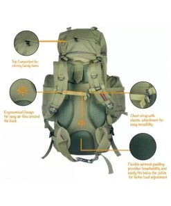 AdventIQ Colonel Rucksack With Rain Cover - 80L Camping Accessories
