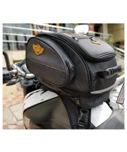 GUARDIAN GEARS Bungee Tie-downs & Luggage Shark Universal 28L Tank Bag With Rain Cover - Black