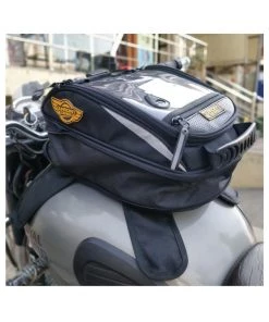 GUARDIAN GEARS Bungee Tie-downs & Luggage Jaws Mini Magnetic 18L Tank Bag With Rain Cover - Black