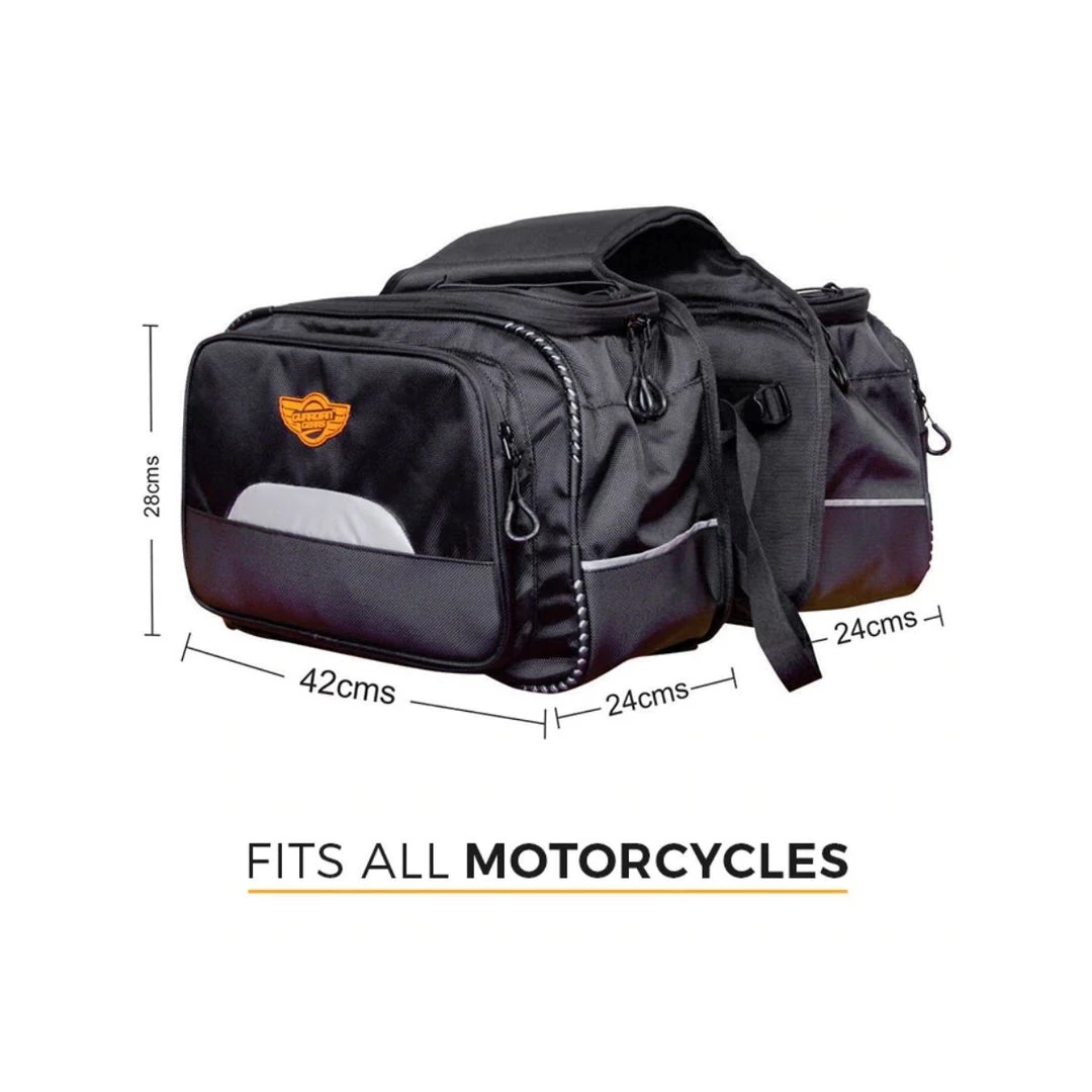 GUARDIAN GEARS Mustang 50L Saddlebags With Rain Covers & Dry Bags - Black Bungee Tie-downs & Luggage 6 GUARDIAN GEARS Mustang 50L Saddlebags With Rain Covers & Dry Bags - Black Bungee Tie-downs & Luggage