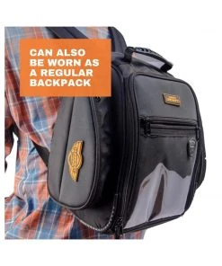 GUARDIAN GEARS Bungee Tie-downs & Luggage Shark Universal 28L Tank Bag With Rain Cover - Black