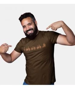 CHRIS CROSS Cycle Evolution T Shirt - Brown Cycling Apparels And Gloves