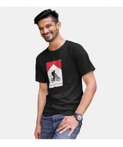 CHRIS CROSS Marlboro Cyclist T-Shirt - Black Lifestyle Motorbiking Apparel