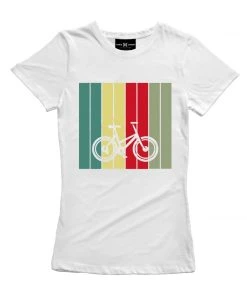 CHRIS CROSS Pastel Cycle Women's T-Shirt - White Lifestyle Motorbiking Apparel