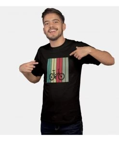 CHRIS CROSS Lifestyle Motorbiking Apparel Rainbow Cycle T-Shirt - Black