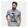 CHRIS CROSS Lifestyle Motorbiking Apparel Retro Cycle T-Shirt - Grey Melange