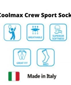 OPEN BOX BARGAINS Horizon Socks Coolmax Crew Sport Socks - Pack Of 5 Shoes, Socks, Headwear And Gloves