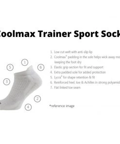 OPEN BOX BARGAINS Horizon Socks Coolmax Trainer Sport Socks | UK 3 1/2 - 7 | EU 36 - 40 Shoes, Socks, Headwear And Gloves