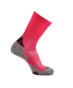 HORIZON SOCKS Coolmax® Hiker (Technical Socks) - Cerise+Grey+Charcoal
