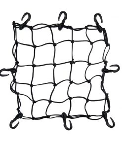 MOTOTECH Bungee Tie-downs & Luggage Flexi Hook Bungee Net - 15"x12" - Black