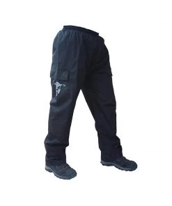 MOTOTECH Hurricane Rain Overtrousers - Waterproof Pants - Black Lifestyle Motorbiking Apparel