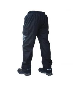 MOTOTECH Hurricane Rain Overtrousers - Waterproof Pants - Black Lifestyle Motorbiking Apparel