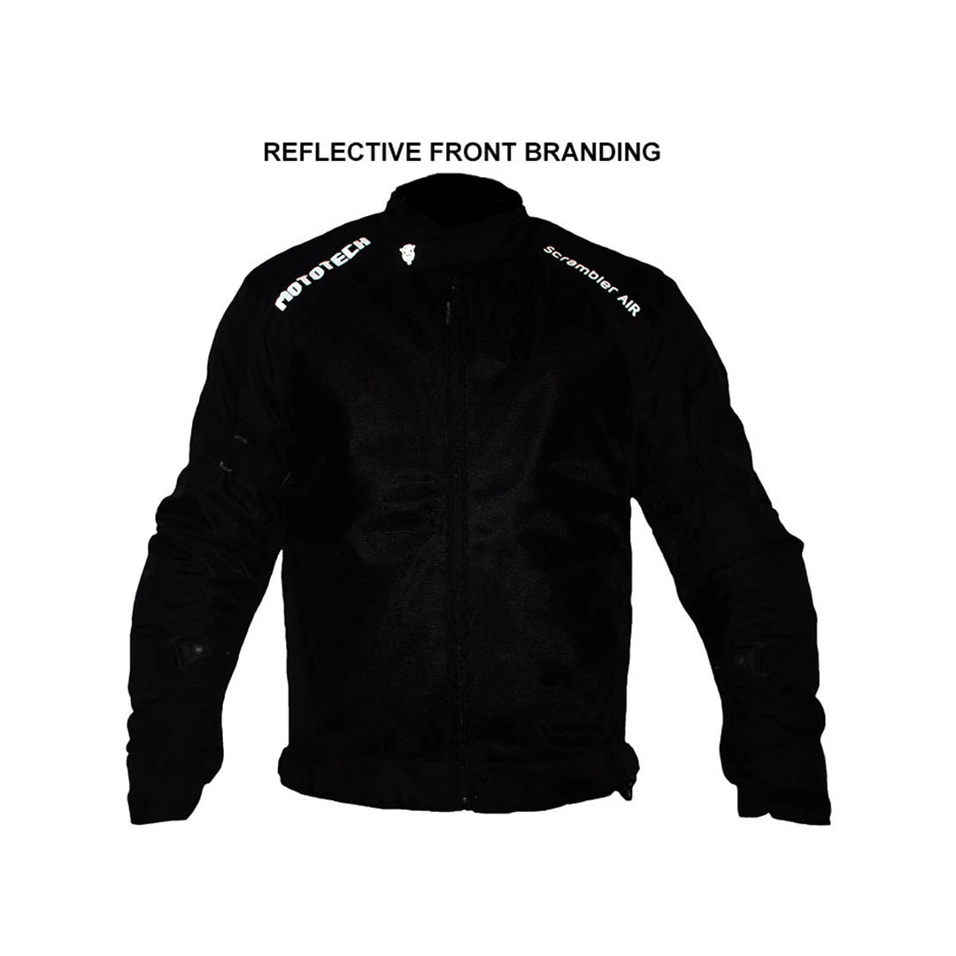 MOTOTECH Protective Riding Gear Scrambler Air Motorcycle Riding Jacket V2 - Black - Level 2 11 MOTOTECH Protective Riding Gear Scrambler Air Motorcycle Riding Jacket V2 - Black - Level 2