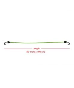 MOTOTECH Bungee Tie-downs & Luggage Grappler Bungee Tie-Down - 36 Inches - Flourescent Green - 8mm - Pack Of 2