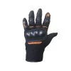 MOTOTECH Urbane - Short Carbon Motorcycle Gloves - Orange Protective Riding Gear