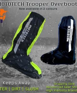 MOTOTECH Trooper Boot Covers - Overboots - Fluo Green