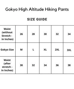 GOKYO Hiking And Trekking Pants - High Altitude And Cold Weather - Sherpa Series Adventure Travel Clothing
