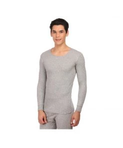 NEVA Adventure Travel Clothing Round Neck Full Sleeves Thermal Upper For Men - Milange Grey