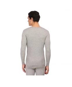 NEVA Adventure Travel Clothing Round Neck Full Sleeves Thermal Upper For Men - Milange Grey