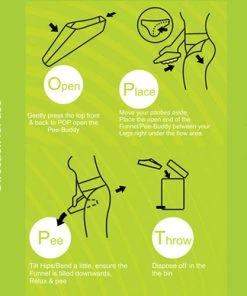 PEE BUDDY Female Urination Device For Women - Portable / Disposable - 5 Funnels